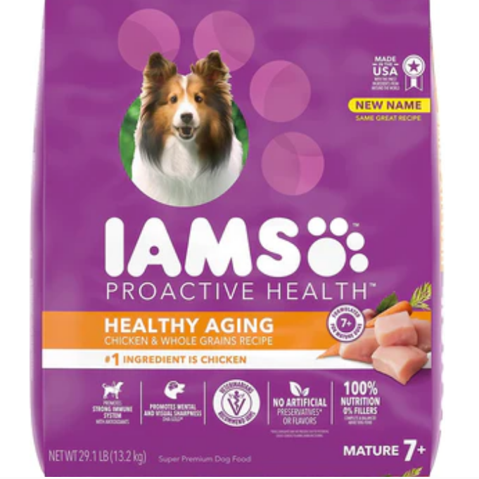 Iams ProActive Health Mature Adult and Senior Real Chicken Dry Dog Food image 0