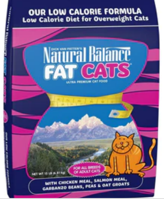 Natural Balance Fat Cats Low Calorie Dry Cat Food 15lb image 0