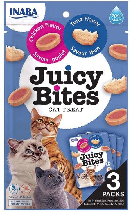Inaba Juicy Bites Cat Treat Tuna and Chicken Flavor image 0