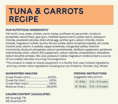 Canidae Balanced Bowl Cat Wet Food Canned Cat Food - Tuna/Carrot- 3Oz Case of 24 image 4
