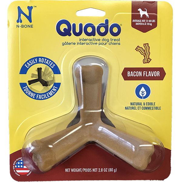 N-Bone Quado Dog Treat Bacon Flavor Average Joe image 0