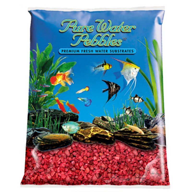 Pure Water Pebbles Aquarium Gravel - Currant Red image 0