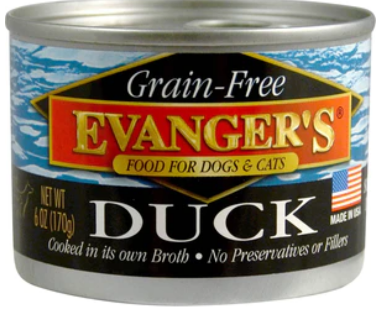 Evanger's Grain-Free Duck Canned Cat and Dog Food - 6 Oz - Case of 24 image 0