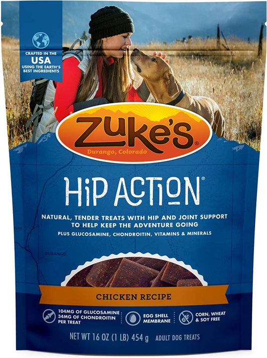 Zukes Hip Action Hip & Joint Supplement Dog Treat - Roasted Chicken Recipe image 0
