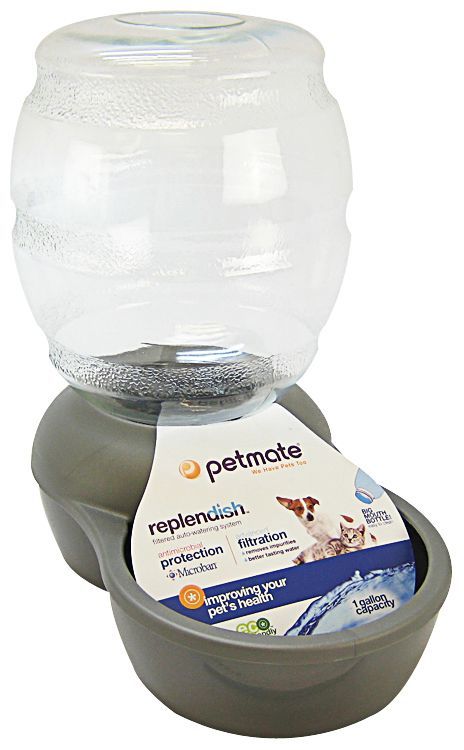 Petmate Replendish Waterer - Brushed Nickel image 0