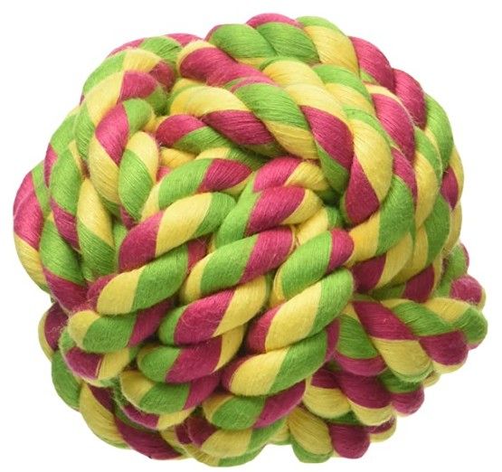 Mammoth Cottonblend Monkey Fist Ball Flossy Dog Toy 2.5 INCH Mini image 0