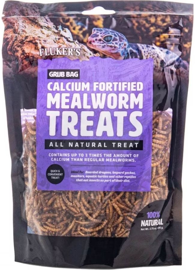 Flukers Grub Bag Calcium Fortified Mealworm Treats for Reptiles image 0