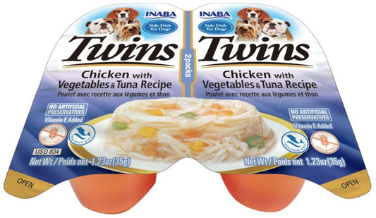 Inaba Twins Chicken with Vegetables and Tuna Recipe Side Dish for Dogs image 0