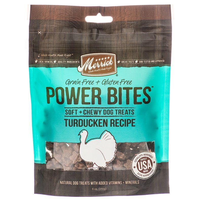 Merrick Power Bites Soft & Chewy Dog Treats - Turducken Recipe image 0