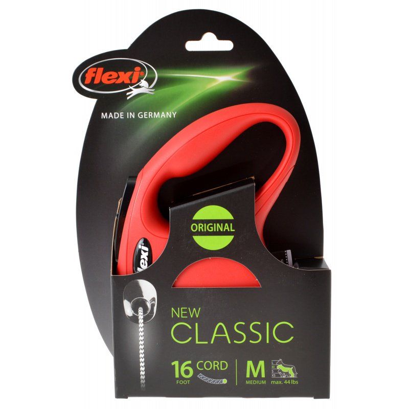 Flexi New Classic Retractable Cord Leash - Red image 0