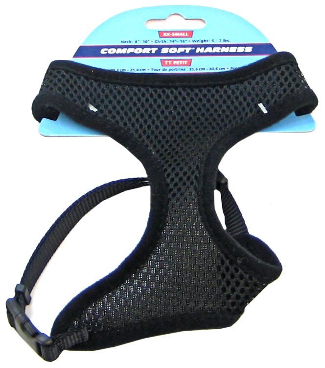 Coastal Pet Comfort Soft Adjustable Harness - Black image 0