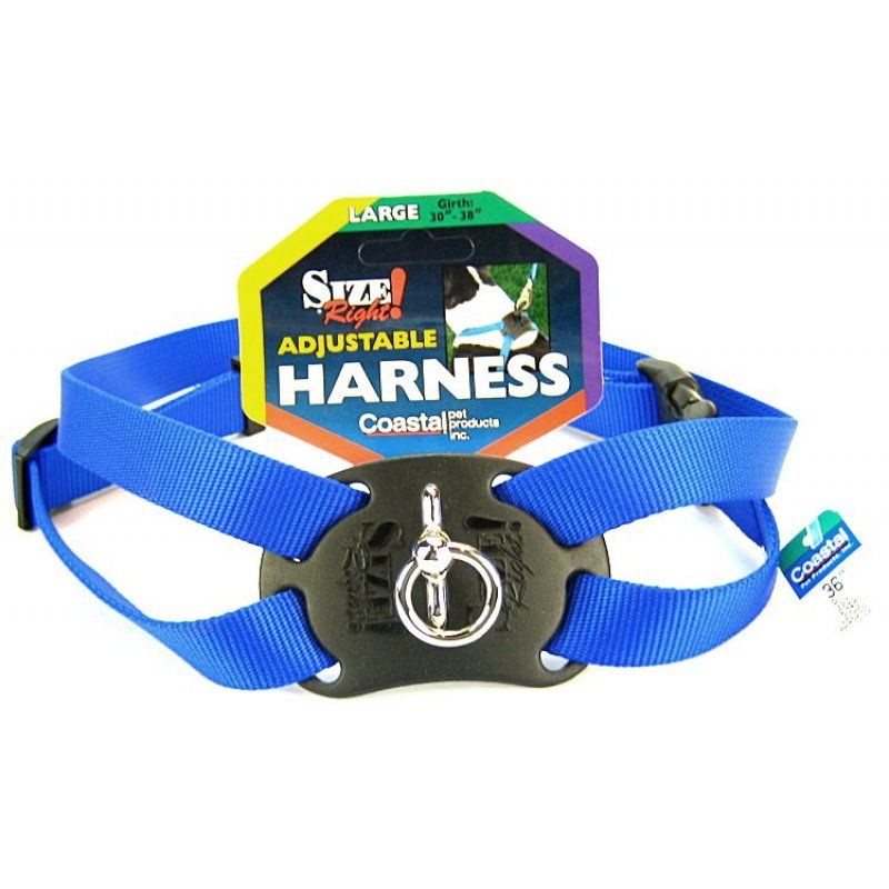 Coastal Pet Size Right Nylon Adjustable Harness - Blue - Girth 30"-38" image 0