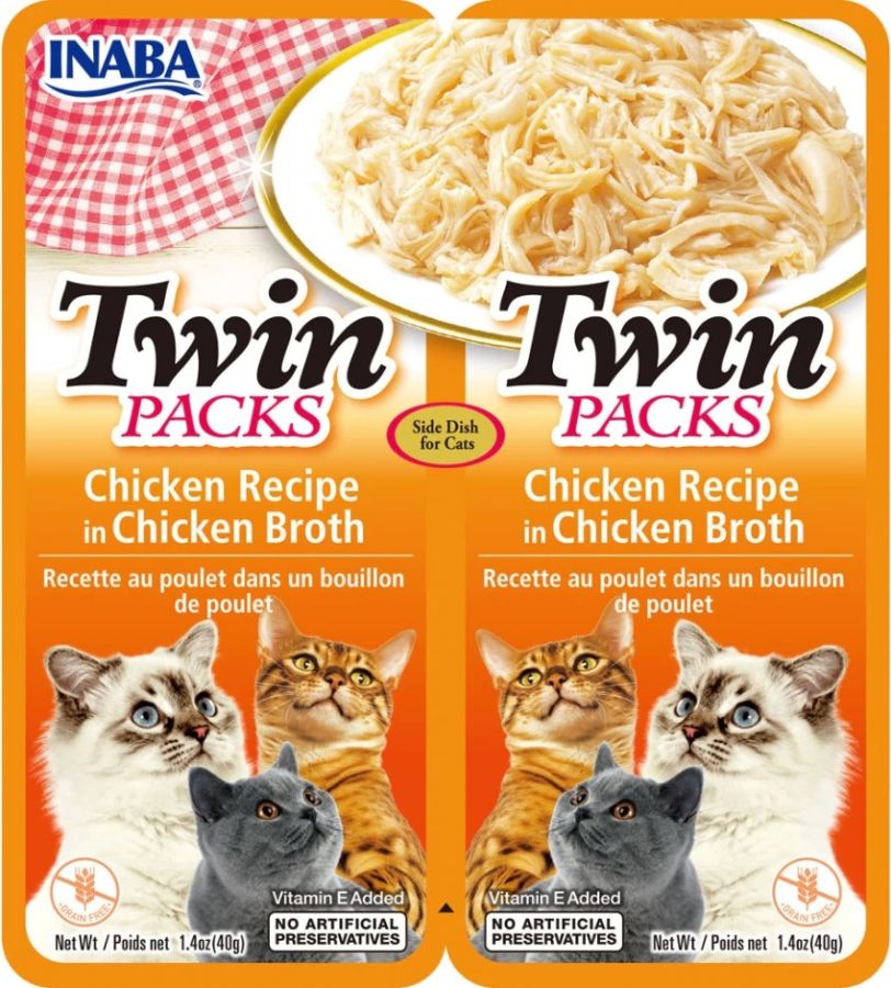 Inaba Twin Packs Chicken Recipe in Chicken Broth for Cats image 0