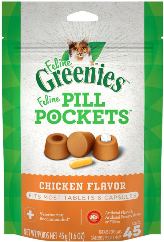 Greenies Pill Pockets Chicken Flavor Cat Treats image 0
