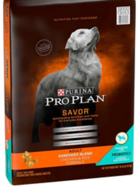 Purina Pro Plan Savor Adult Shredded Blend Chicken & Rice Formula Dry Dog Food image 0