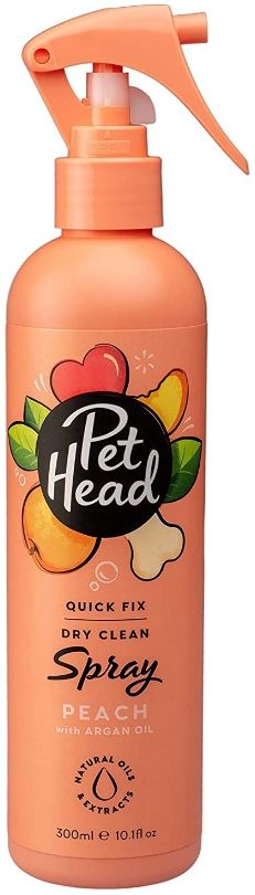 Pet Head Quick Fix Dry Clean Spray for Dogs Peach with Argan Oil image 0