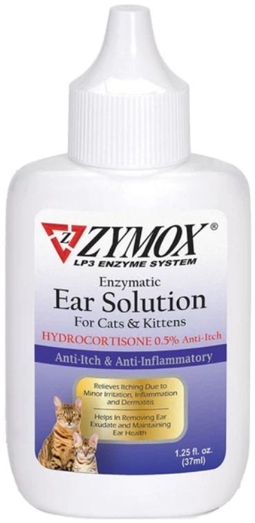 Zymox Enzymatic Ear Solution for Cats & Kittens with Hydrocortisone image 0