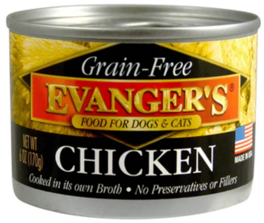 Evanger's Grain-Free Chicken Canned Cat and Dog Food - 6 Oz - Case of 24 image 0