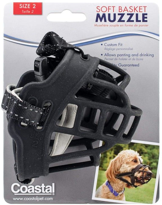 Coastal Pet Soft Basket Muzzle for Dogs Black image 0