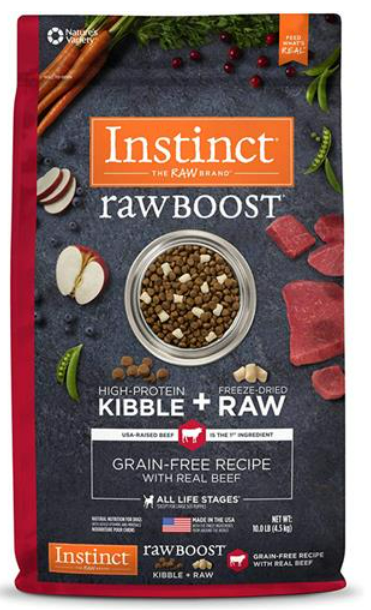 Natures Variety Instinct Raw Boost Grain-Free Chicken or Beef Dog Food image 1