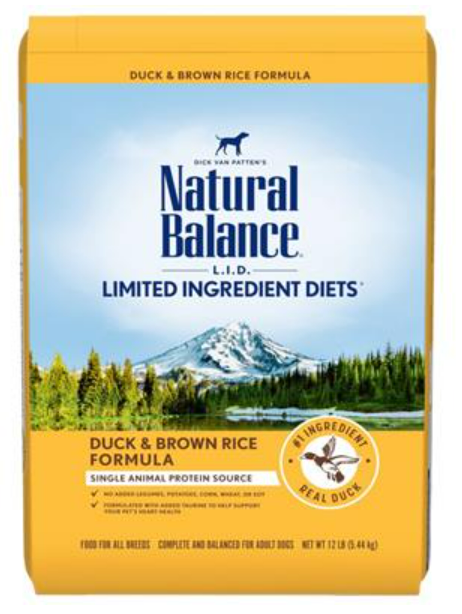 Natural Balance Pet Foods Lid Duck And Brown Rice Adult Dry Dog Food 12 Lb image 0