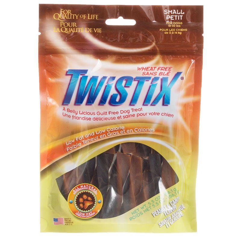 Twistix Wheat Free Dog Treats - Peanut Butter & Carob Flavor image 0