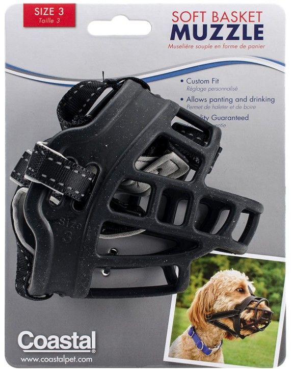 Coastal Pet Soft Basket Muzzle for Dogs Black image 0