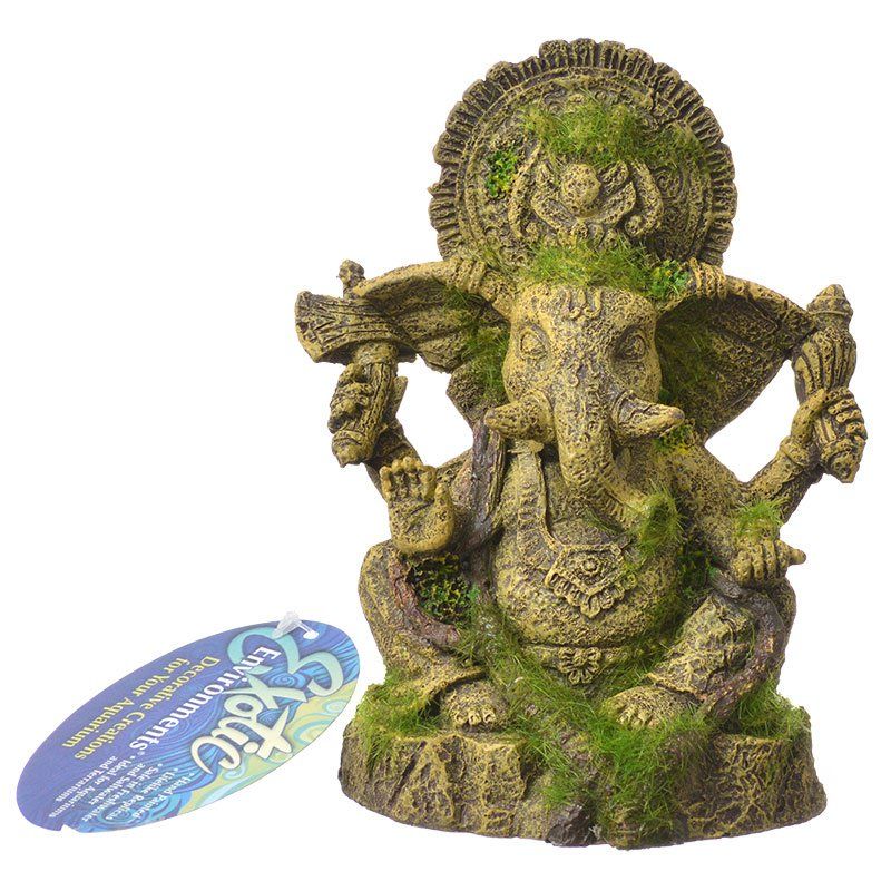 Exotic Environments Ganesha Statue with Moss Aquarium Ornament image 0