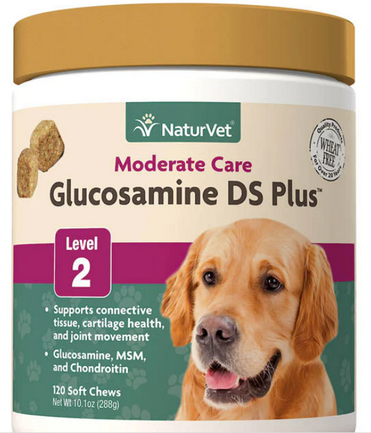 Naturvet Glucosamine DS Plus Level 2 Soft Chews Hip & Joint Dog Supplement-120ct image 0