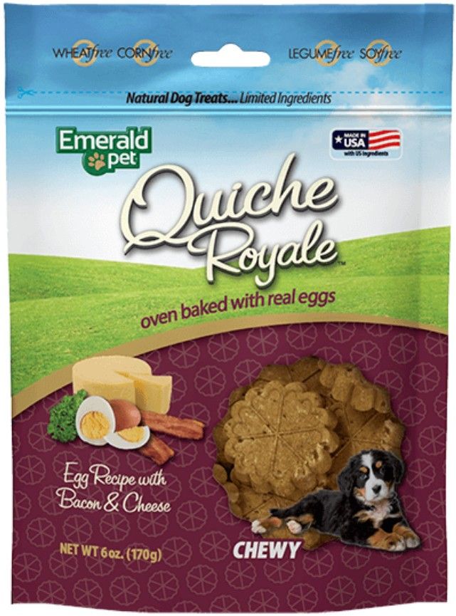 Emerald Pet Quiche Royal Bacon and Cheese Treat for Dogs image 0