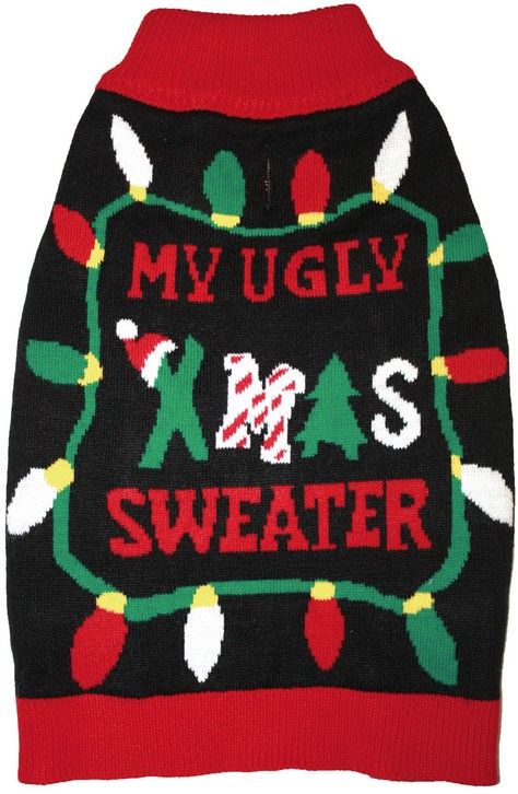 Fashion Pet Black Ugly XMAS Dog Sweater image 0