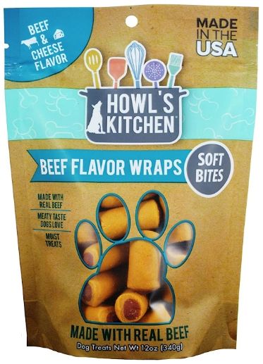 Howl's Kitchen Beef Flavor Wraps Soft Bites - Beef & Cheese Flavor image 0