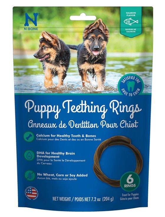 N-Bone Puppy Teething Rings Salmon Flavor image 0