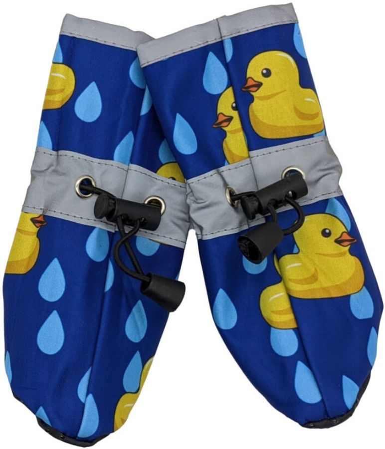 Fashion Pet Rubber Ducky Dog Rainboots Royal Blue image 0