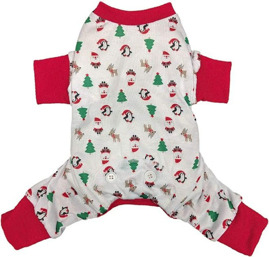 Fashion Pet White Jingle Jam Dog Pajamas image 0