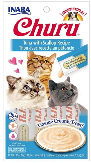 Inaba Churu Tuna with Scallop Recipe Creamy Cat Treat image 0