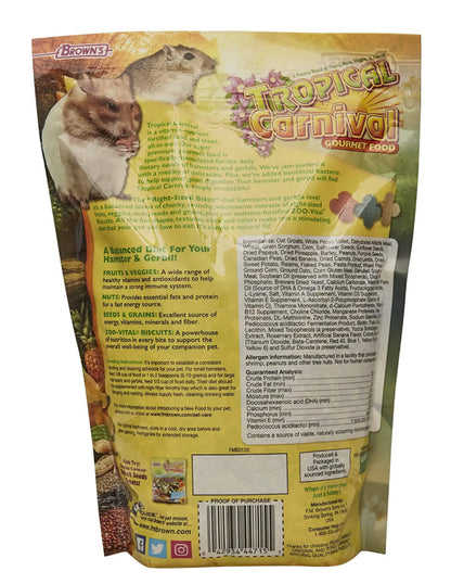 F.M. Brown's Tropical Carnival Hamster-Gerbil Gourmet Small Animal Food - 2 lb image 1