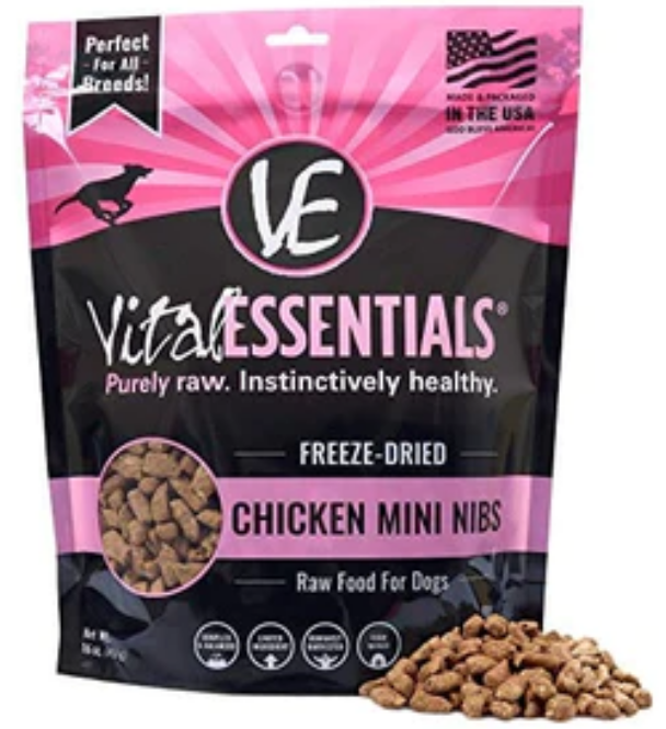 Vital Essentials Chicken Mini Nibs Freeze-Dried Dog Food - 16 Oz image 0