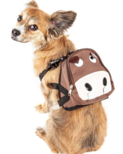 Pet Life ® 'Mooltese' Large-Pocketed Animated Fashion Dog Harness Backpack image 0
