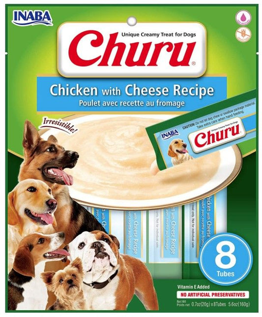 Inaba Churu Chicken with Cheese Recipe Creamy Dog Treat image 0