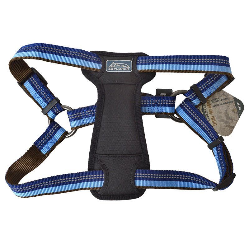 K9 Explorer Sapphire Reflective Adjustable Padded Dog Harness image 0
