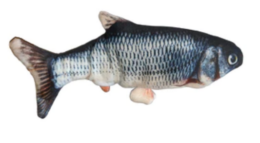 Spot Flippin' Fish Cat Toy Grey/Blue/Tan - 11.5 in image 0