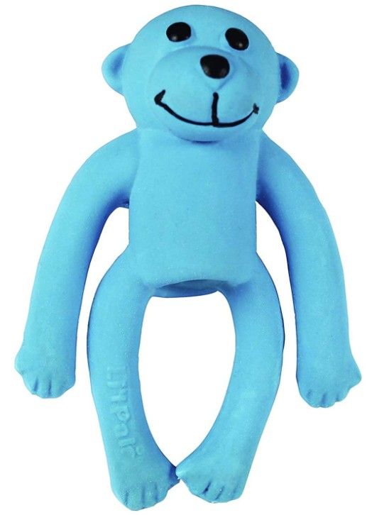 Lil Pals Latex Monkey Dog Toy Blue image 0