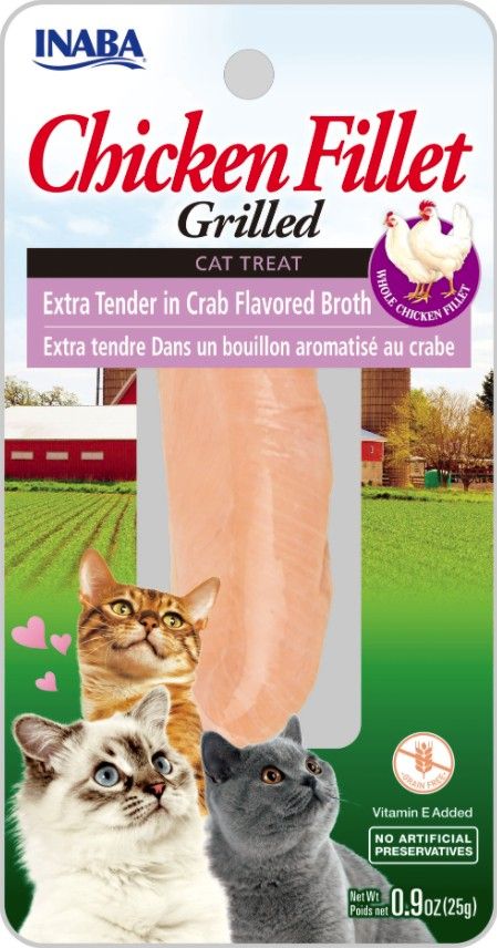 Inaba Chicken Fillet Grilled Cat Treat Extra Tender in Crab Flavored Broth image 0