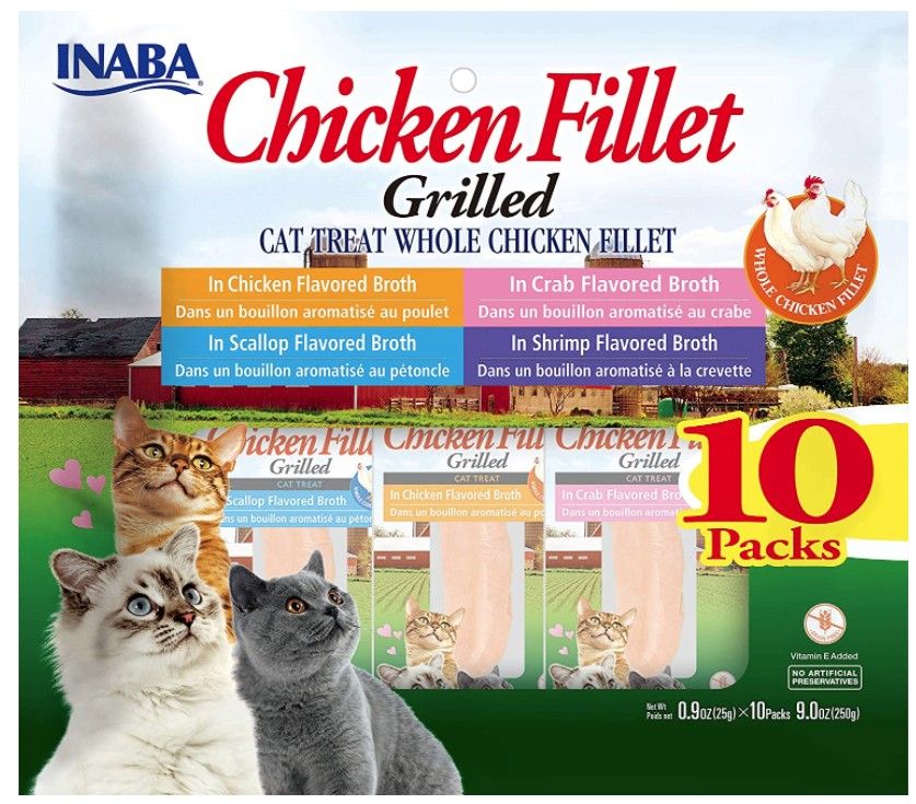 Inaba Chicken Fillet Cat Treat Whole Chicken Fillet Variety Pack image 0