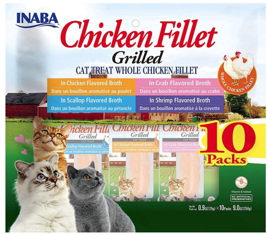 Inaba Chicken Fillet Cat Treat Whole Chicken Fillet Variety Pack image 0