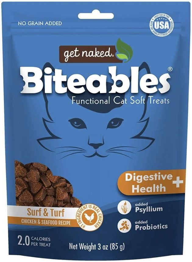 Get Naked Digestive Health Biteables Soft Cat Treats Surf and Turf Flavor image 0