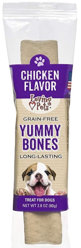 Loving Pets Grain Free Yummy Bones Chicken Flavor Filled Chew image 0