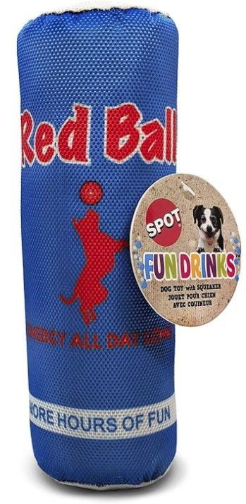 Spot Fun Drink Red Ball Plush Dog Toy image 0