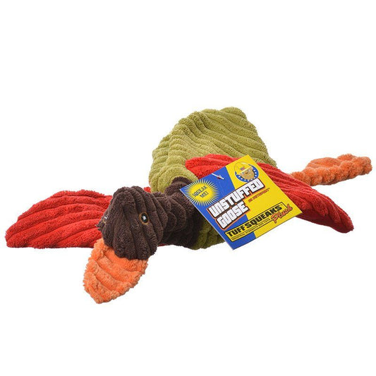 Petsport Tuff Squeak Unstuffed Goose Plush Dog Toy image 0